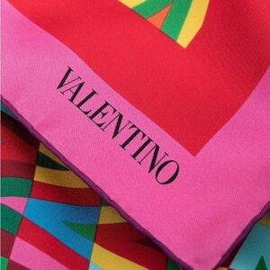 Valentino Multicolor Geometric Scarf